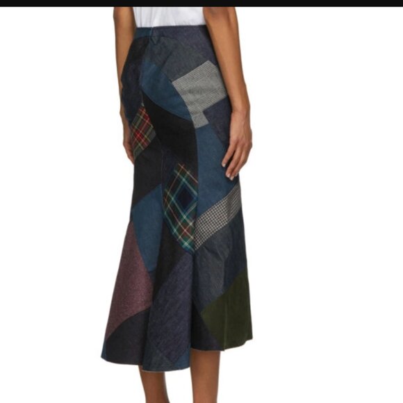 Junya Watanabe Indigo Denim Patchwork Skirt - Picture 3 of 16